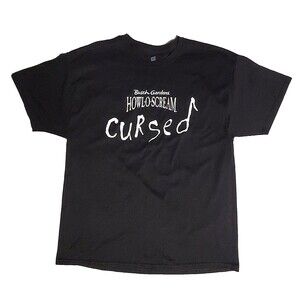 Busch Gardens Shirt Howl-O-Scream STAFF XL Tampa FL Halloween Hanes ComfortBlend